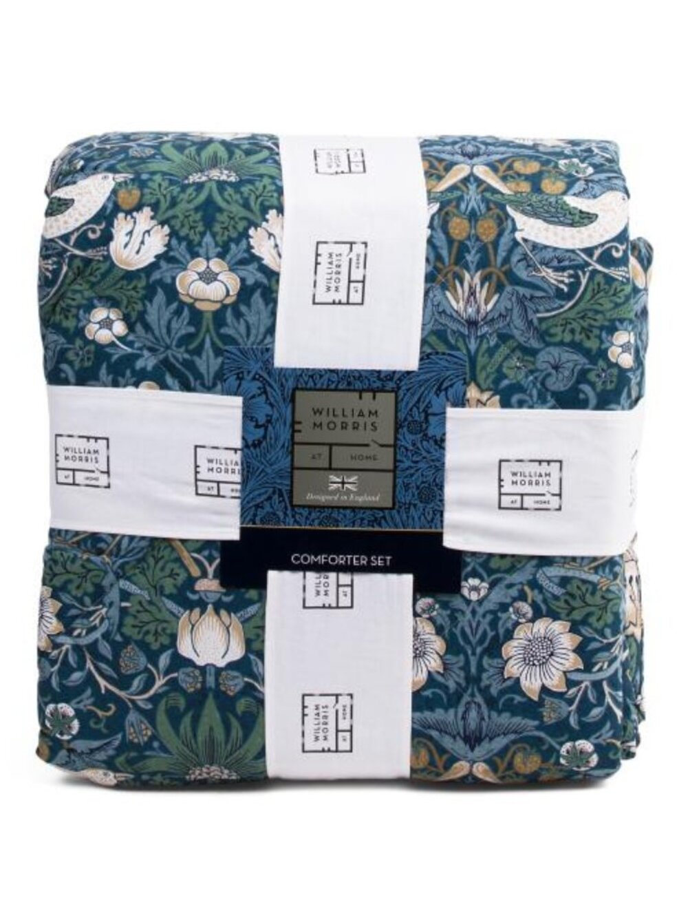 WILLIAM MORRIS 200tc Strawberry Thief Comforter